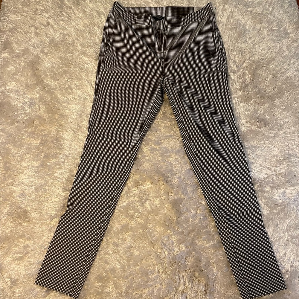 Black and white plaid dress pants